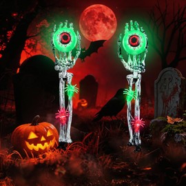 Halloween Decorations Outdoor, 2 Pack Halloween Skeleton Hands Decorations