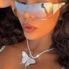 EARENT Butterfly Necklace Silver Rhinestone Choker Necklaces Christmas Costume New