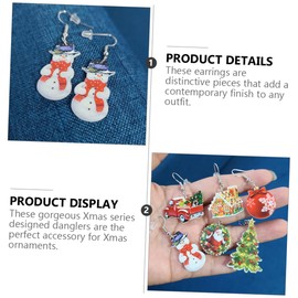 COLLBATH Xmas Dangler Earrings 6 Pack Christmas Ear Jewelry Trendy Ear Jewelry for Women