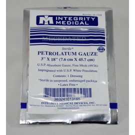 Integrity Medical PETROLATUM GAUZE - 3" x 18" NAR ZZ-0050  US MILITARY IFAK MEDIC ARMY
