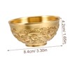 Levemolo Classic Chinese Bowl Brass Treasure Bowl Dragon Design Perfect