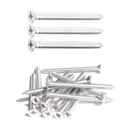 IMScrews 10pcs #14 x 2-1/2" (65mm) Stainless Flat Head Phillips Wood Screws 18-8 (304) Stainless Steel Countersunk Self Tapping Screws