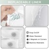 TWLSNCD No Hook Shower Curtain with Snap in Liner, Beach