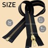 36" Brass Jacket Zipper 36inch Black Zip for Sewing Craft