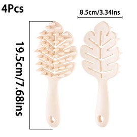 Limeow 4 Pcs Kopfmassage Kopfmassagegerät Kopfmassage Bürste Haarmassage Hair Massager Massagebürste Curly Hair Brush Scalp Massager Kopf Massage Friseurkamm für Verschiedene Personengruppen Geeignet