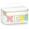 BuyCard Medicines Chenille Letter Bag Nylon Meds Makeup Pouch Preppy