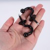 Kichvoe 2Pcs Black Curtain Tiebacks Wall Hooks - Zinc Alloy