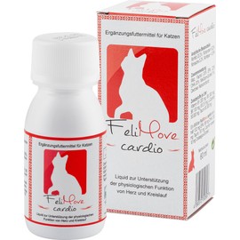 FeliMove Pack of 3 Cardio Heart Liquid (3 x 60 ml) – To Support Heart, Blood Pressure, Coagulation and Circulation | Especially for Cats with Omega-3 (EPA, DHA), Taurine, Carnitine, Crataegus