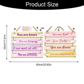 Xgvzs 8 PCS Inspirational Quote Wall Art Bedroom Accessories for Panel Ornaments Sleeping room Decorations Children Chamber Living Space for Children