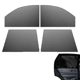 4 Stück Auto Sichtschutz Fenster Sonnenschutz Auto Seitenscheibe mit UV Schutz Halten sie Mücken Fern und Bleiben sie Kühl und Komfortabel für Universal Auto Schwarz