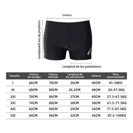 BIG SUN 6 en 1 Traje de Baño Hombre Bañador Corto, para Playa Natación Piscina (MX/US, Alfa, 3X-Grande, Regular, Regular, Negro y Blanco)