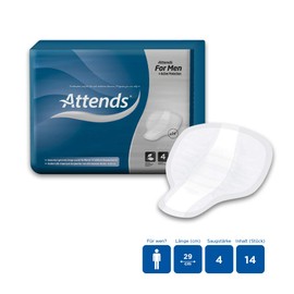 Attends For Men 4 Incontinence Pads for Mild Bladder Weakness Pack of 14