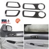 momocar ABS Carbon Fiber Door Inner Handle Bowl Frame Trim