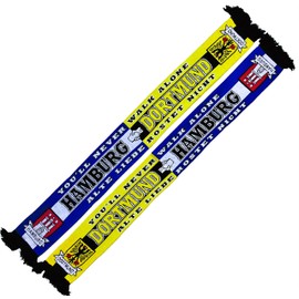 Generisch Hamburg-Dortmund Friendship Scarf, Blue, yellow, white, black, red