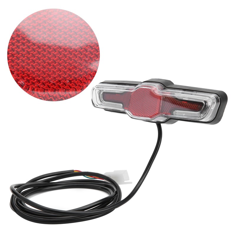 Electric Bicycle Rear Light 5LEDs ABS 36V/48V/60V for Hub Motor