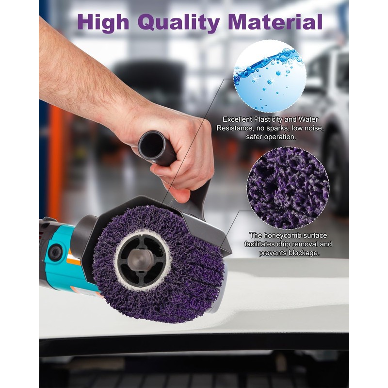 SHITIME 2 Pcs Abrasive Drawing Wheel Surface Conditioning Tool, 4.5"