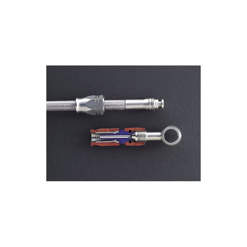 Hurricane HB7M050SB SURE SYSTEM LINE Stainless Steel Hose, Black, M