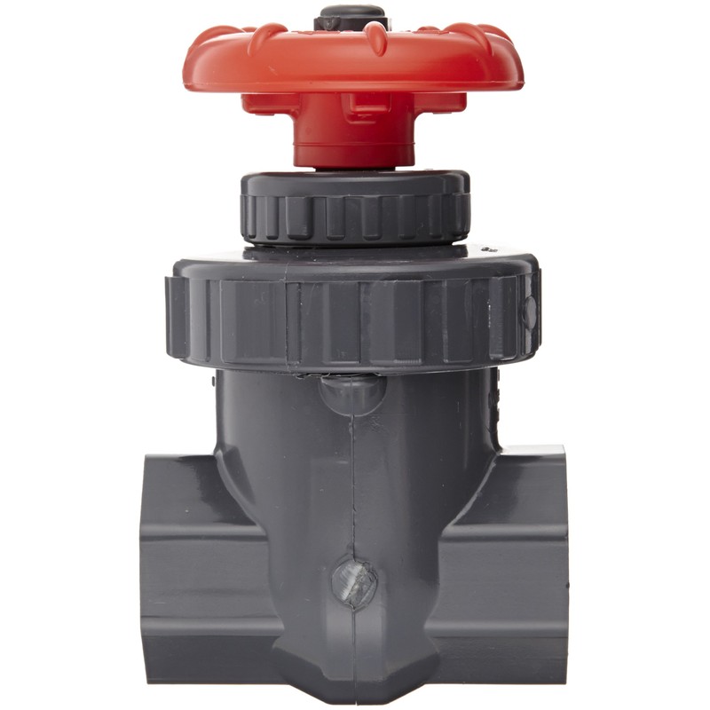 Spears PVC Gate Valve, Non-Rising Stem, Buna-N O-Ring, 1" NPT