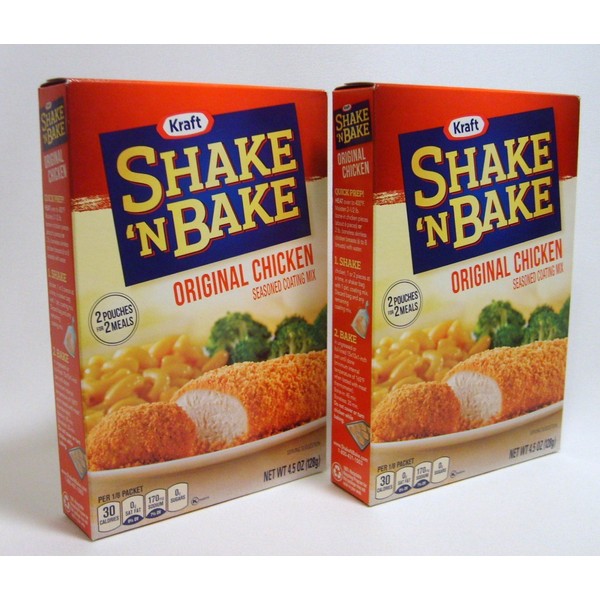 Shake 'n Bake ORIGINAL CHICKEN Seasoned Coating Mix 4.5oz (2 Boxes)