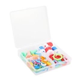 TEHAUX 60Pcs Colorful Crochet Stitch Markers Reusable Stitch Markers for Knitting Creative Needle Counters for DIY Projects Easy to Use Convenient Storage for Beginners