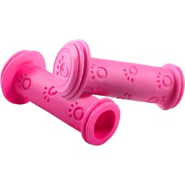 1 Pair Bike Grips Pink Non Slip TPR Bike Handle Grips, Bike Handlebar Grips, Mountain Bike Grips Lock on, for Boys Girls Bike Scooter, Balance Bike Handlebars