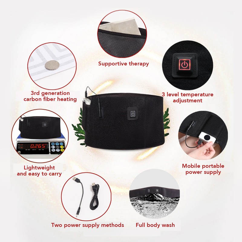 Waist Heating Belt Back Pain Belly Wrap Fast Electric Warm