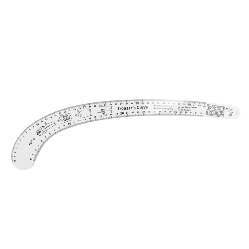 7Pcs Sewing Ruler Tailor Set Clear High Accuracy Scale Fashion