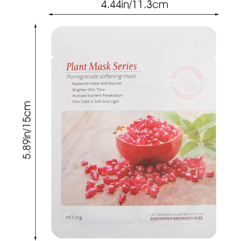 8 Piezas Kit Mascarillas Faciales Hidratantes Frutas Cuidado Piel Aloe