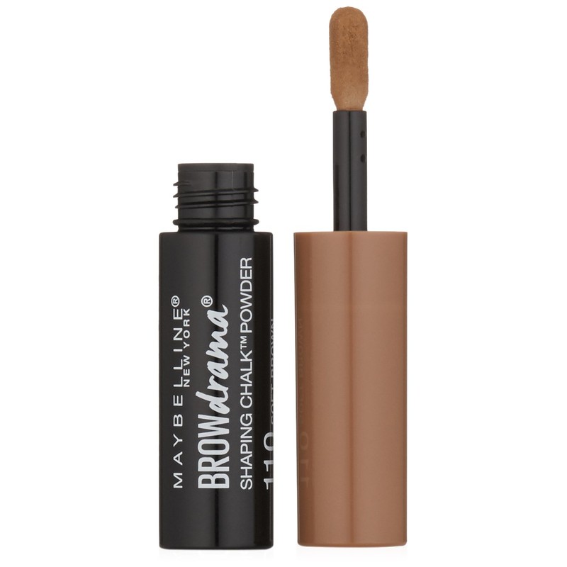 Maybelline Brow Drama Shaping Chalk Powder, Soft Brown, 0.035 fl.