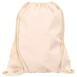 Gym Bag Plain Cotton 12 Colours Available (Natural)