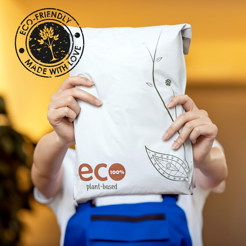 Treehouseco Eco Friendly Compostable Mailing Bags, Biodegradable Postage Bags, Eco