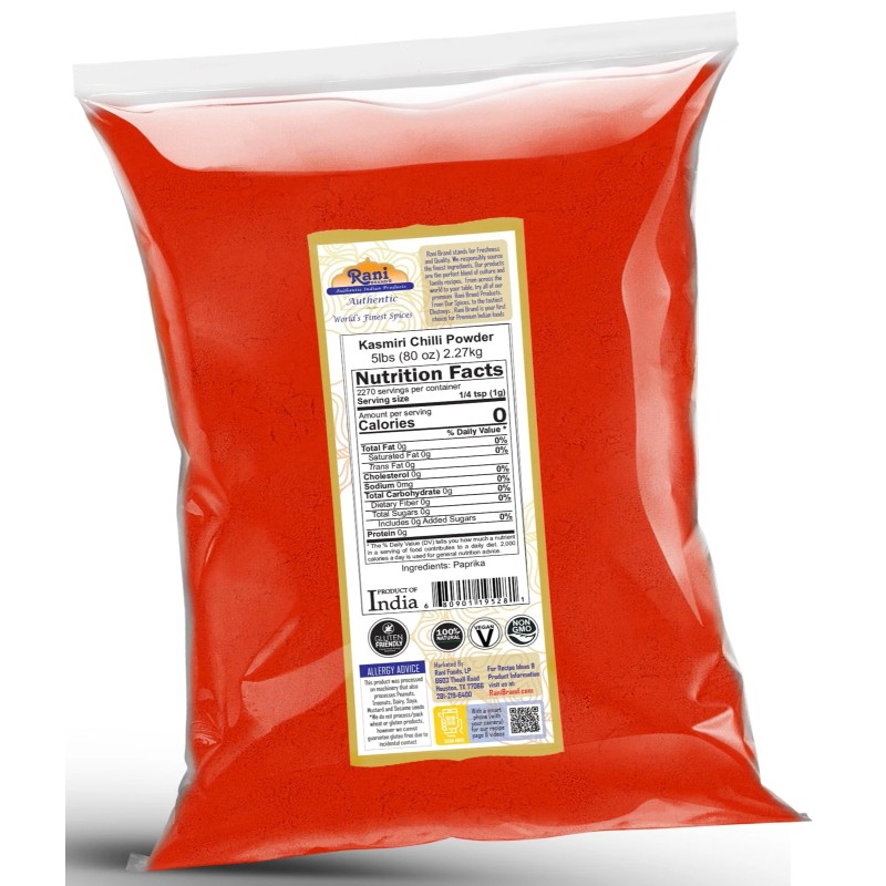 Rani Kashmiri Chilli Powder (Deggi Mirch, Low Heat) Ground Indian