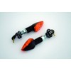 winker PEAK, black, amber,short stem, E-mark, pair
