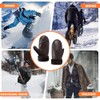 Men Winter Mittens Shearling Sheepskin Mittens Warm Fur Lined Mittens