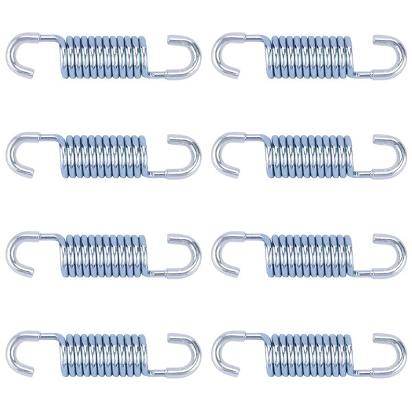 JIALIA GUPO 2-1/4inch(8Pcs) Protective Coated Replacement Furniture Tension Springs for Recliner Sofa Bed, Metallic (TH-2-1/4(2.3))