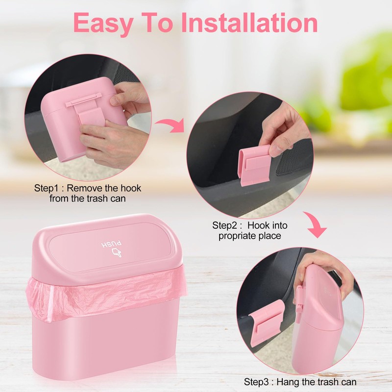 JOYSKY Car Trash Can Mini Trash Can Foldable Car Trash