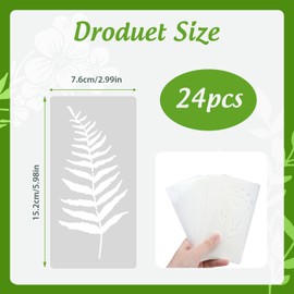 24Pcs Large Wildflower Stencils for Painting, Leaves and Flower Stencil, Reusable Botanical Floral Wild Flower Drawing Templates for Painting on Wood Craft Canvas Wall Art Home Decor (grass)