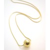 VingTAINE C3348 Necklace, Metal Ball, Sliding Chain, Slider Chain, Simple