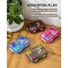 4PS Travel Pill Organizer with 164 Slice Labels，10 Compartments Travel