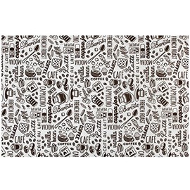 S&T INC. Coffee Mat, Absorbent Coffee Bar Mat for Coffee Maker and Espresso Machine, Coffee Maker Mat for Countertops, Typography Print, 12 in. x 18 in., 1 Pack