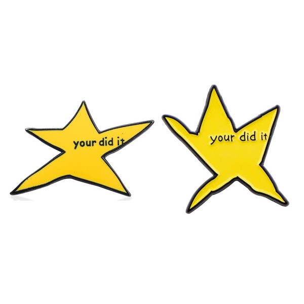 2PCS Fashion Your Did It Meme Star Enamel Pin Funny