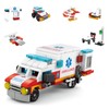 Vilbocr 6 in 1 Emergency Vehicle Toy Building Blocks Toys