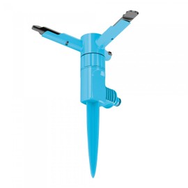 Cellfast ERGO SZ Circular Sprinkler on Triangular Base, Three Arms, 12 Spout Openings, Max. Irrigation Area is 200 m2, 53-415, Blue, 20 x 20 x 0.1 cm