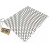 Amagabeli Cast Iron Cleaner 8"x6" 316L Stainless Steel Chainmail Scrubber