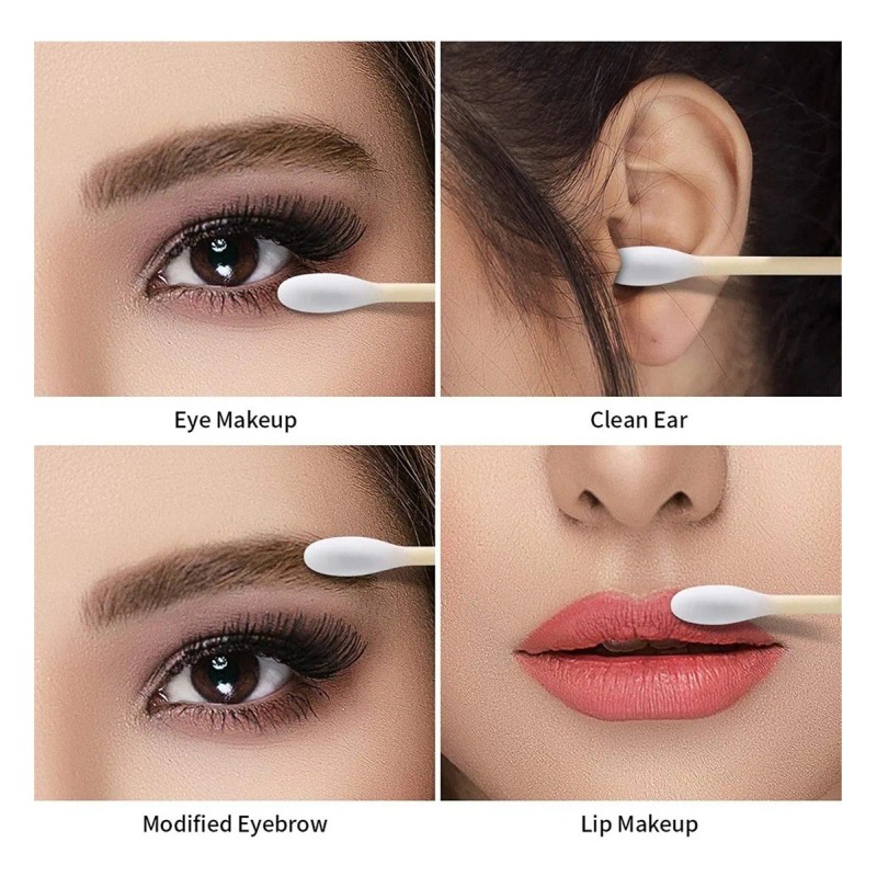 Cotonetes Hisopos Bambú 200 Piezas Ecológicos