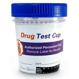 Accurate Urine Drug Test Kit - 14 Panel at Home Drug Test Cup with Clicker & Temperature Strip - CLIA Waived, 510k Cleared with SAMHSA Cutoff Levels [25 Test Cups]