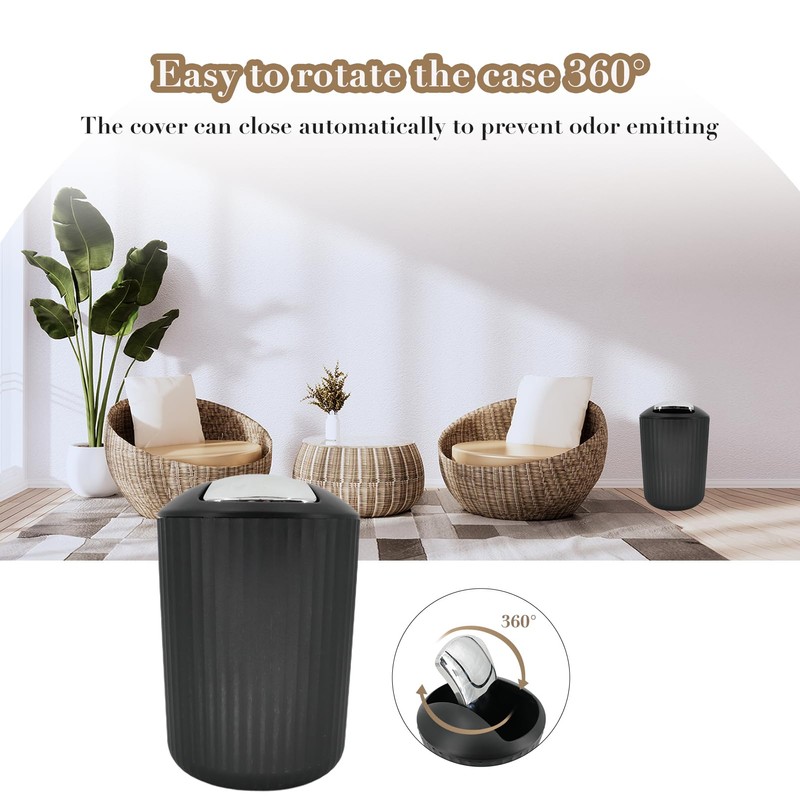 Black Bathroom Accessories Set, 9-Piece Bathroom Accessory Sets Complete with