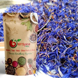 NY SPICE SHOP Dried Cornflower Petals - Corn Flower Blue Petal Edible Flowers - Centaurea Cyanus Dry Flower - Cornflowers Edible Flowers For Cocktails and Herbal Tea - 1 Ounce