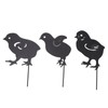 4Pcs Hen Chicken Silhouette Hollow Stake Design Cute Hen Chicken