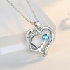 For Women Heart Necklace 14k White Gold Filled Engraved Jewelry